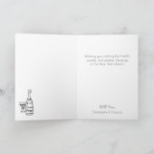 Carte Bonne année Champagne Tower Salutation (Intérieur)