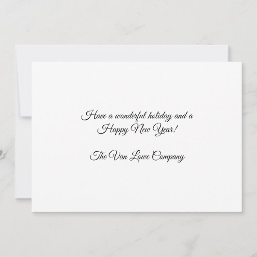 Carte Bonne année Chic Gold Parties scintillant personna (Dos)