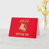 Carte Bonne année chinoise 2021 (Fleur jaune)