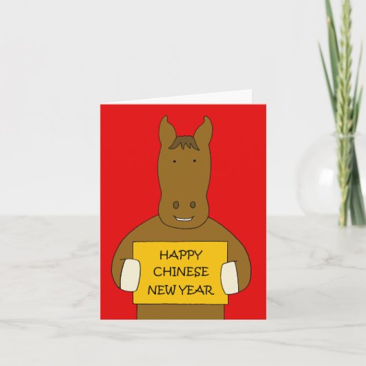 Carte Bonne année chinoise du Cheval (Devant)