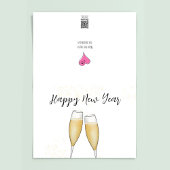 Carte Bonne année de calligraphie Champagne