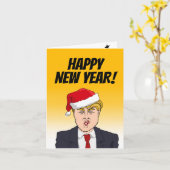 Carte Bonne année de Donald Trump (Fleur jaune)