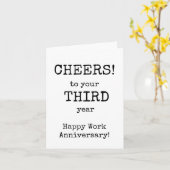 Carte Bonne année de travail (Fleur jaune)