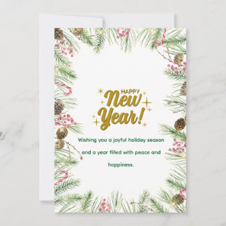 Carte Bonne Année | Design Minimaliste Moderne