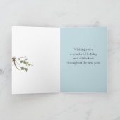 Carte Bonne année faucon arbre d'hiver ciel d'hiver (Intérieur)