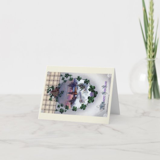 Carte Bonne année, Vintage 1910 (Devant)