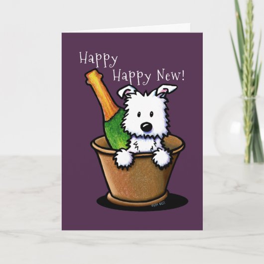 Carte Bonne Année Westie (Devant)