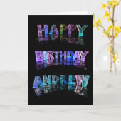 Carte Bonne Anniversaire Andrew Card (Fleur jaune)