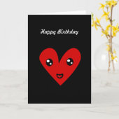 Carte Bonne Anniversaire Coeur 44 (Fleur jaune)