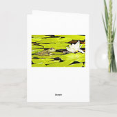 Carte Bonne Anniversaire Cute Frog Black and White Card (Dos)