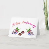 Carte Bonne Anniversaire Fraises de chocolat (Devant)