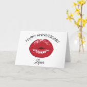 Carte Bonne Anniversaire Lover Red Lips Kiss Card (Fleur jaune)