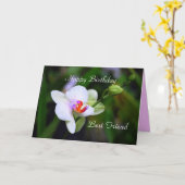 Carte Bonne Anniversaire Meilleur Ami Phalaenopsis Orchi (Fleur jaune)