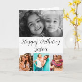 Carte Bonne anniversaire meilleurs amis élégante calligr (Fleur jaune)