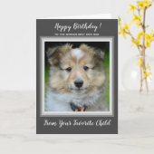 Carte Bonne Anniversaire Mondes Meilleur Chien Papa Fram (Fleur jaune)