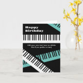 Carte Bonne Anniversaire Piano Clés Clavier Musique Mode (Fleur jaune)