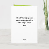 Carte Bonne Anniversaire, 🎾 vert Tennis Anniversaire Ca (Dos)