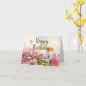 Carte Bonne aquarelle d'anniversaire Fleurs sauvages d'é (Fleur jaune)