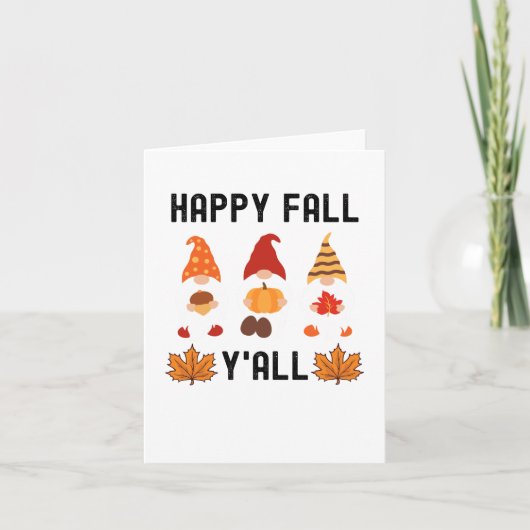 Carte Bonne Automne Y'All, Automne Breeze Feuilles Autom (Devant)