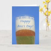 Carte Bonne bière Boss's Day (Fleur jaune)