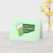 Carte Bonne bière St. Patricks Day (Fleur jaune)