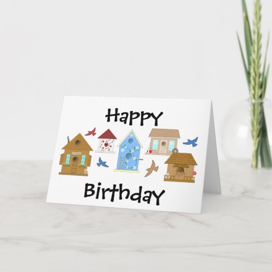 Carte Bonne Birthday Bird House CARD (Devant)