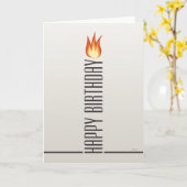 Carte Bonne bougie d'anniversaire (Fleur jaune)