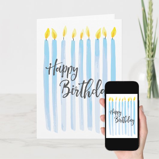 Carte Bonne bougie d'anniversaire - Personnaliser