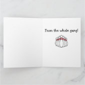 Carte Bonne bowling d'anniversaire toute la bande grande (Intérieur)