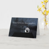 Carte Bonne carte-fille Halloween (Fleur jaune)
