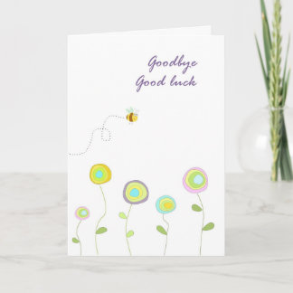 Carte Bonne chance au revoir