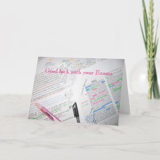 Carte Bonne chance avec vos examens
