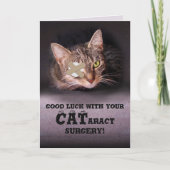 Carte Bonne chance avec votre chirurgie CATaract (Devant)