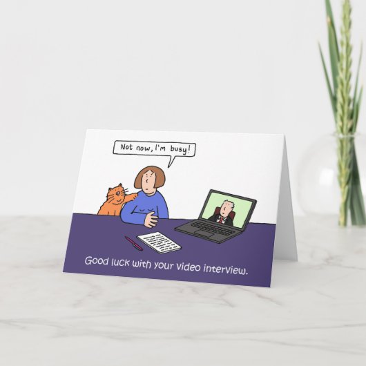 Carte Bonne Chance Avec Votre Interview Vidéo (Devant)