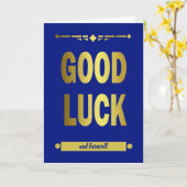 Carte Bonne chance Blue Gold Typocard (Fleur jaune)