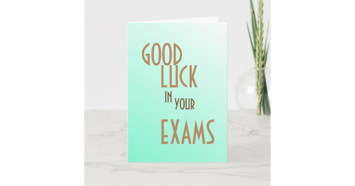 Carte Bonne Chance Dans Vos Examens Que Je Penserai A Zazzle Be