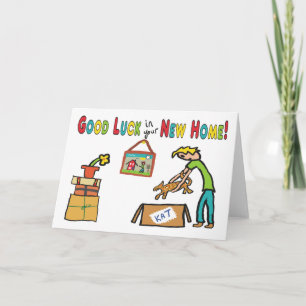 Carte Bonne Chance Dans Votre Nouvelle Maison