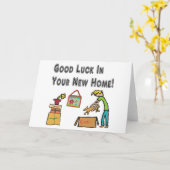 Carte Bonne Chance Dans Votre Nouvelle Maison (Fleur jaune)