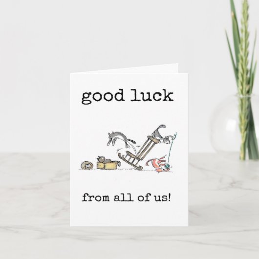 Carte Bonne Chance De Nous Tous, Un Cotravailleur Quitte (Devant)