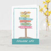 Carte Bonne chance dès le début de l'université avec le  (Fleur jaune)