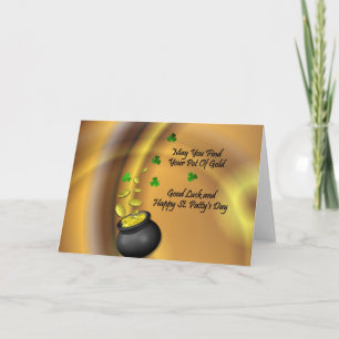 Carte Bonne chance et heureux St. Patty&apos ; s Jour