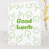 Carte Bonne chance irlandaise (Fleur jaune)