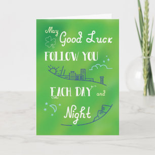 Carte Bonne chance jour et nuit Saint-Patrick