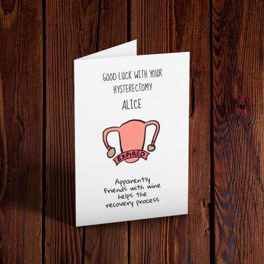 Carte Bonne Chance pour la Récupération après Hystérecto