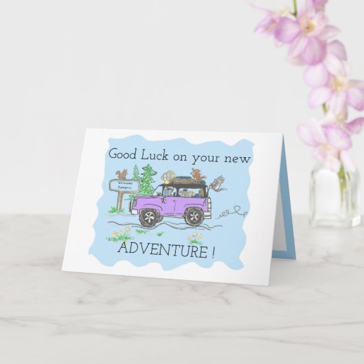 Carte Bonne chance pour le bonheur futur (Orchidée)