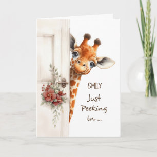 Carte Bonne chance sur Finals Giraffe Peeking In
