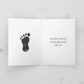 Carte Bonne chance sur votre Bigfoot Hunt (Intérieur)