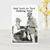 Carte Bonne chance sur votre voyage de pêche (Fleur jaune)