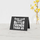 Carte Bonne chance Trouver de meilleurs amis que nous - (Fleur jaune)