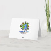 Carte bonne chance vache - skydive (Dos)